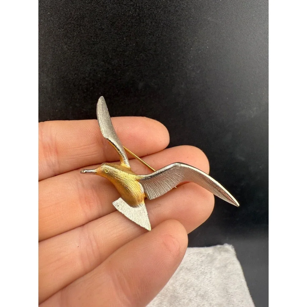 Vintage Bird‎ Brooch Lot Silver Tone